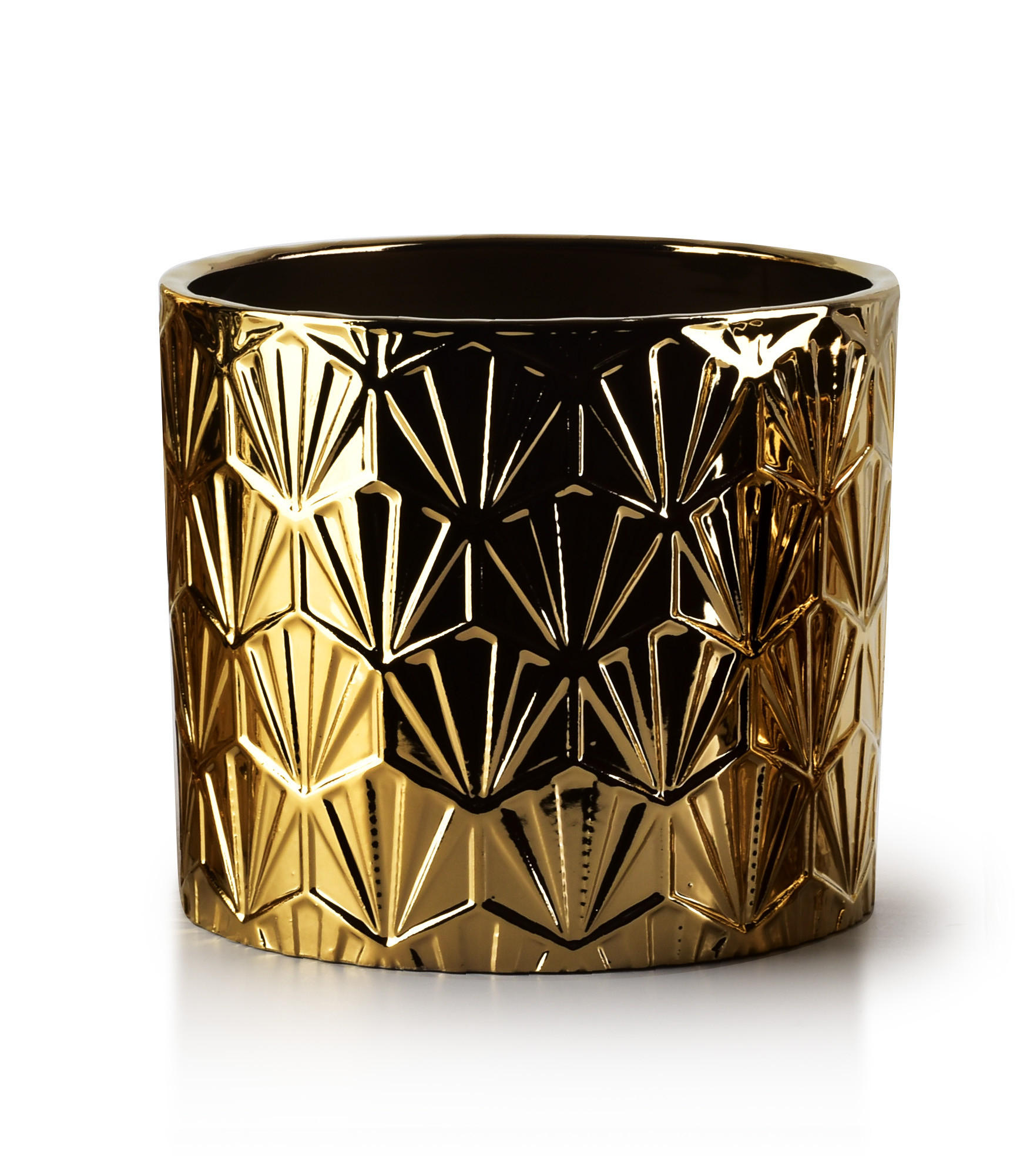 BLUMENTOPF Neva Gold 16/16/14 cm Keramik - Goldfarben, Keramik (14cm) - Mondex