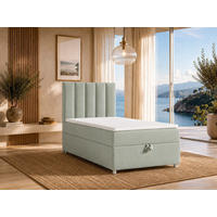 BOXBETT mit Bettkasten Trinity K-10 SINGLE Bonellfederkern inkl. Topper - Mintgrün, Holz/Holzwerkstoff (80/200cm) - Best For Home