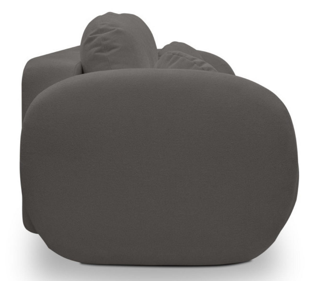 SITZSOFA Grau LIO Mit Schlaffunktion Bezogen Mit Stoff SICURO - Grau, Textil (238/86.5/101cm) - Sepro Meble