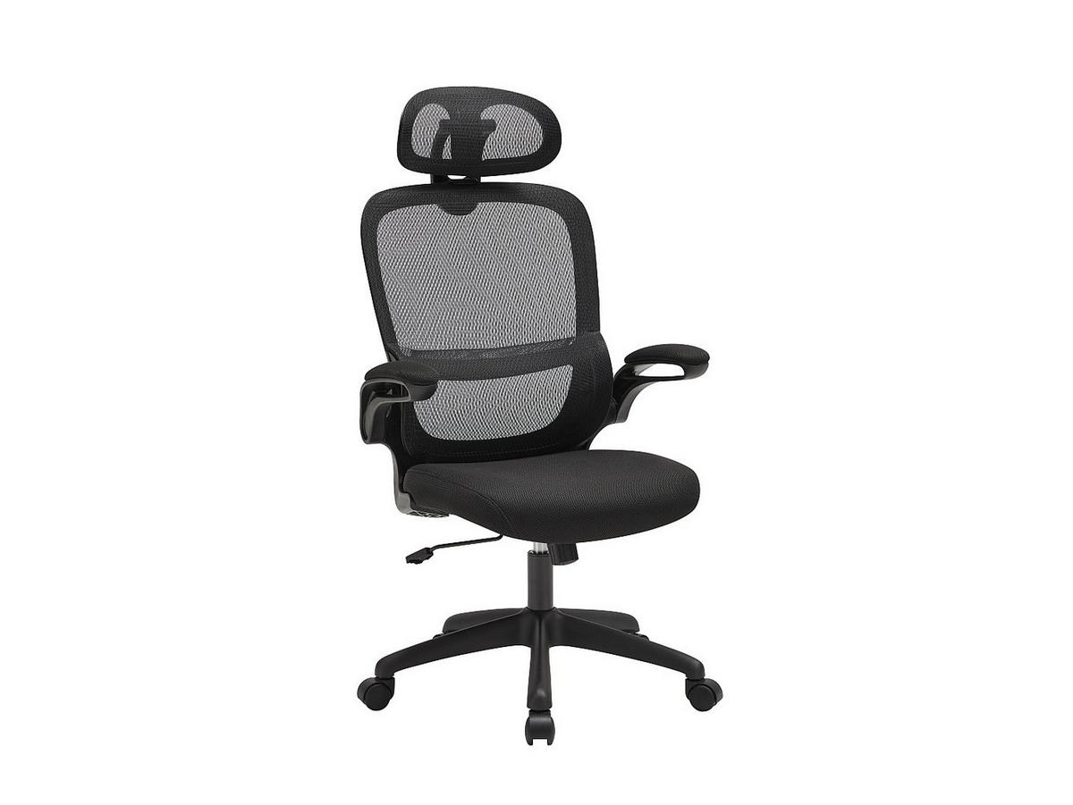 BÜROSESSEL - 63.5 x 63.5 - stoff - schwarz Nirano - Schwarz, Textil (63.5/124/63.5cm) - Vente-Unique