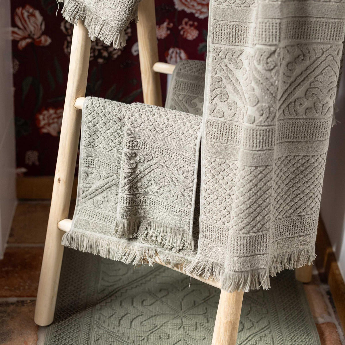 GÄSTETUCH Zoe tindgrün 30 x 50 cm - Grün, Textil (30/50cm) - Vivaraise