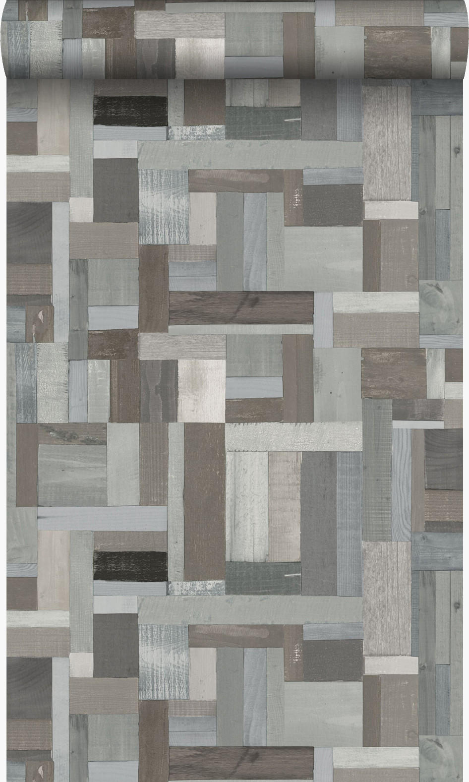 TAPETE Altholz-Motiv 53 cm x 10.05 m - Grau, Papier (53/1000cm) - Origin Wallcoverings