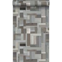 TAPETE Altholz-Motiv 53 cm x 10.05 m - Grau, Papier (53/1000cm) - Origin Wallcoverings