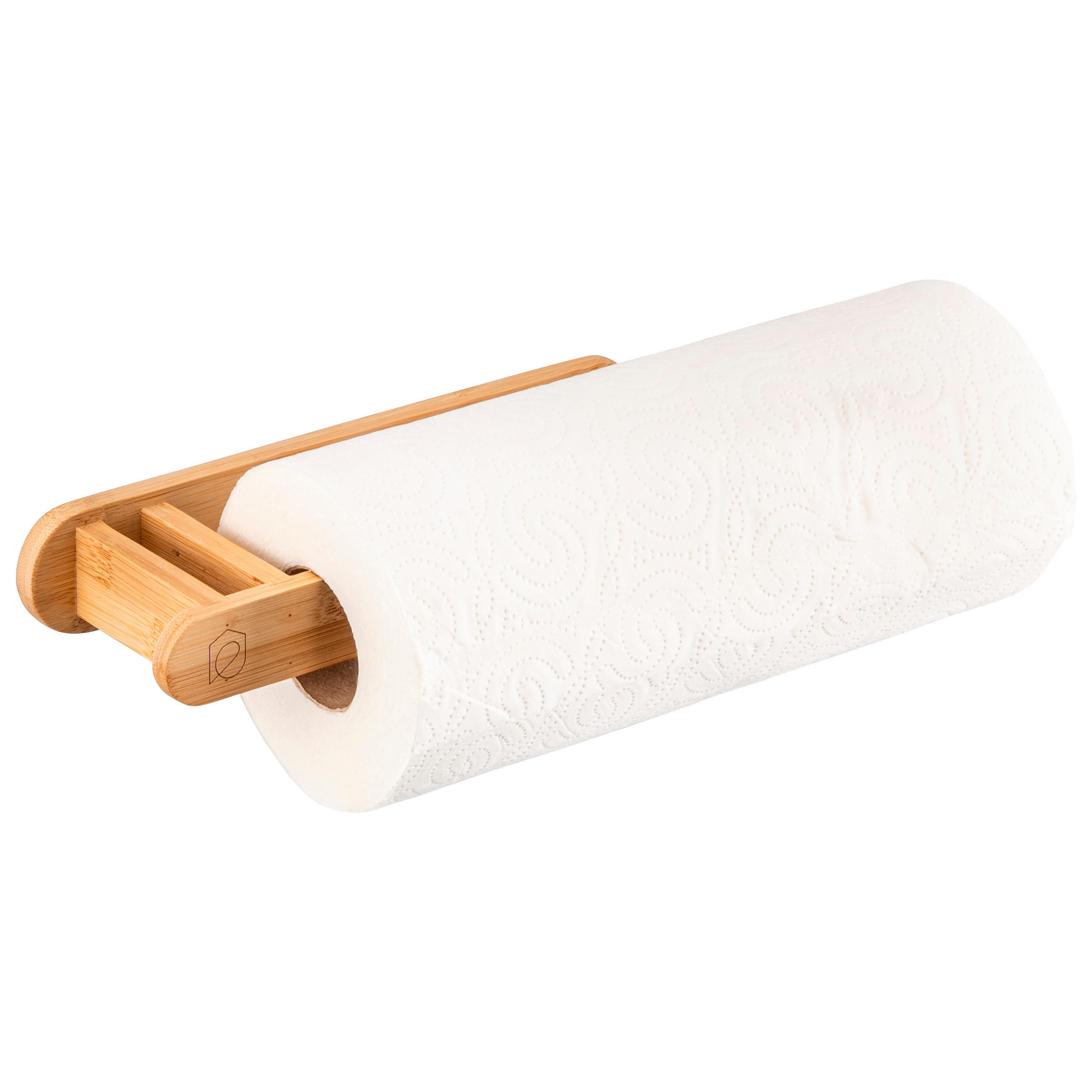 WAND-KÜCHENROLLENHALTER, Bambus - Braun, Holz (34.5/3/8cm) - eluno