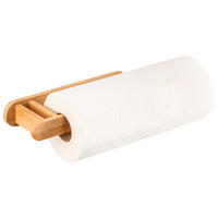 WAND-KÜCHENROLLENHALTER, Bambus - Braun, Holz (34.5/3/8cm) - eluno