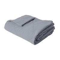 DECKE 140 x 200 cm, 100% Baumwolle, Staubblau - Blaugrau, Textil (140/200cm) - Au Maison