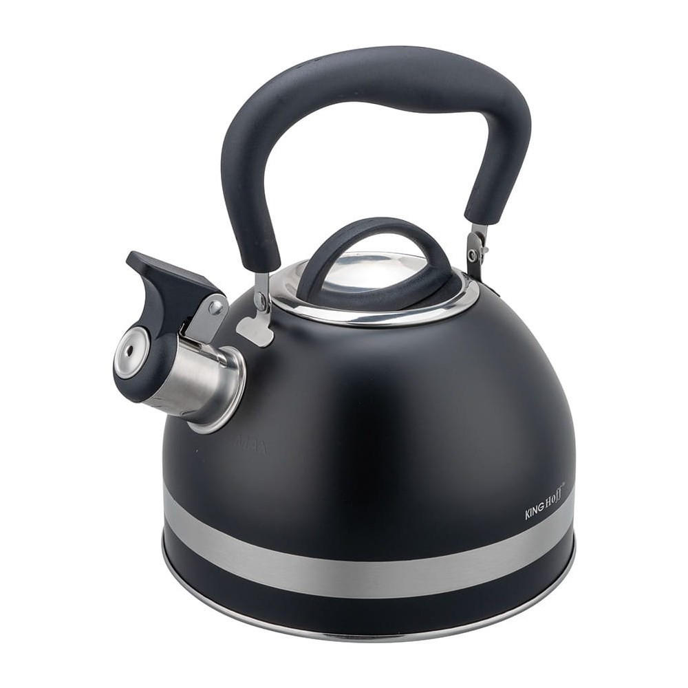 WASSERKESSEL Schwarz 22/18/23 cm KH1858 - Schwarz, Metall (22cm) - Kinghoff 
