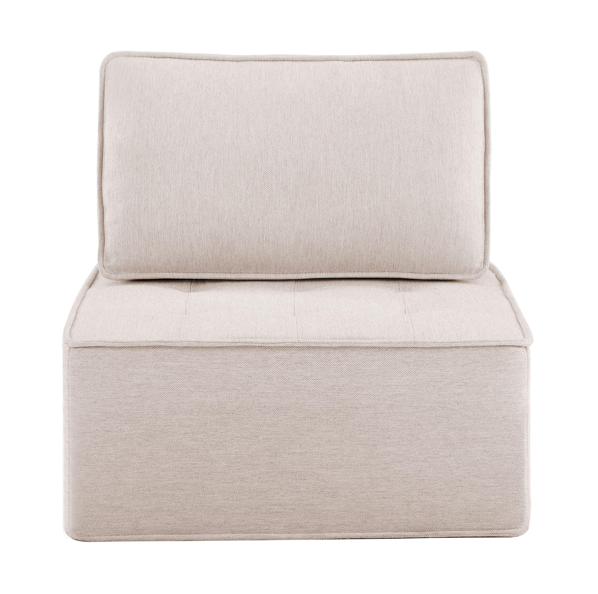 SESSEL 81/81/81 cm Beige aus Sperrholz mit modularem Design - Beige, Holzwerkstoff (81/81/81cm) - OKMYHOME