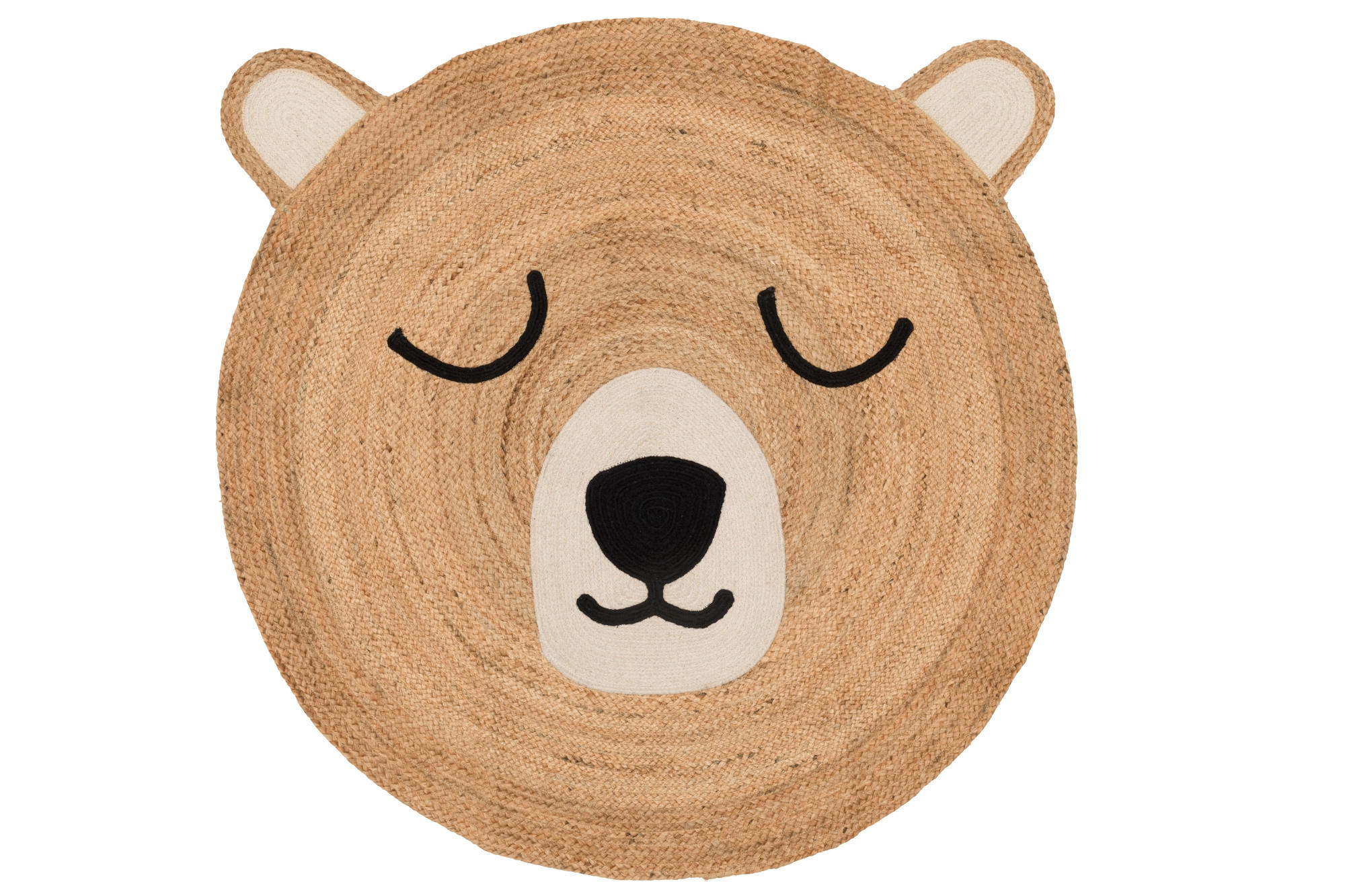JUTE-TEPPICH Teddybär Ø 120 cm - Braun, Naturmaterialien (120/127cm)