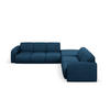 ECKSOFA rechts Molino aus strukturiertem Stoff königsblau 6 Sitzplätze - Blau, Textil (250/315cm) - Micadoni