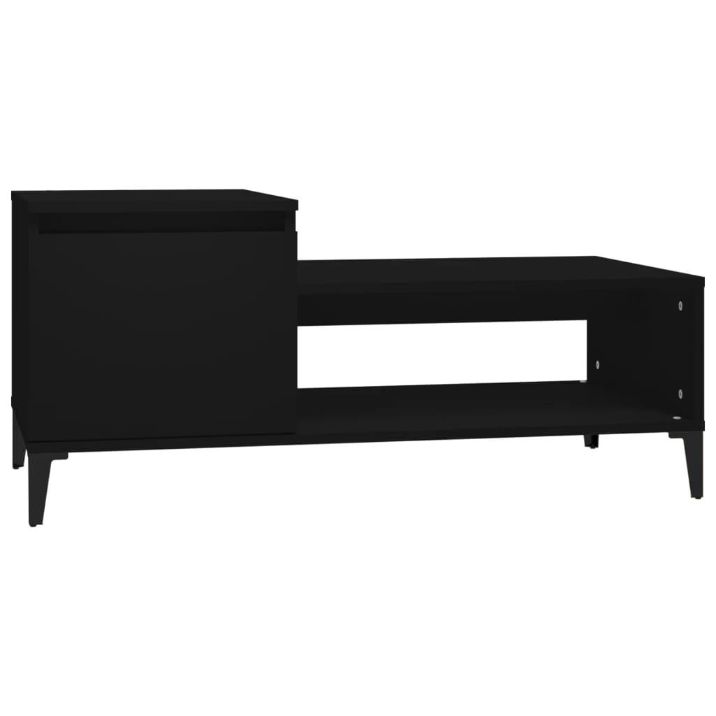 COUCHTISCH Schwarz 100x50x45 cm Holzwerkstoff - Schwarz, Holzwerkstoff (100/50/45cm) - furnicato