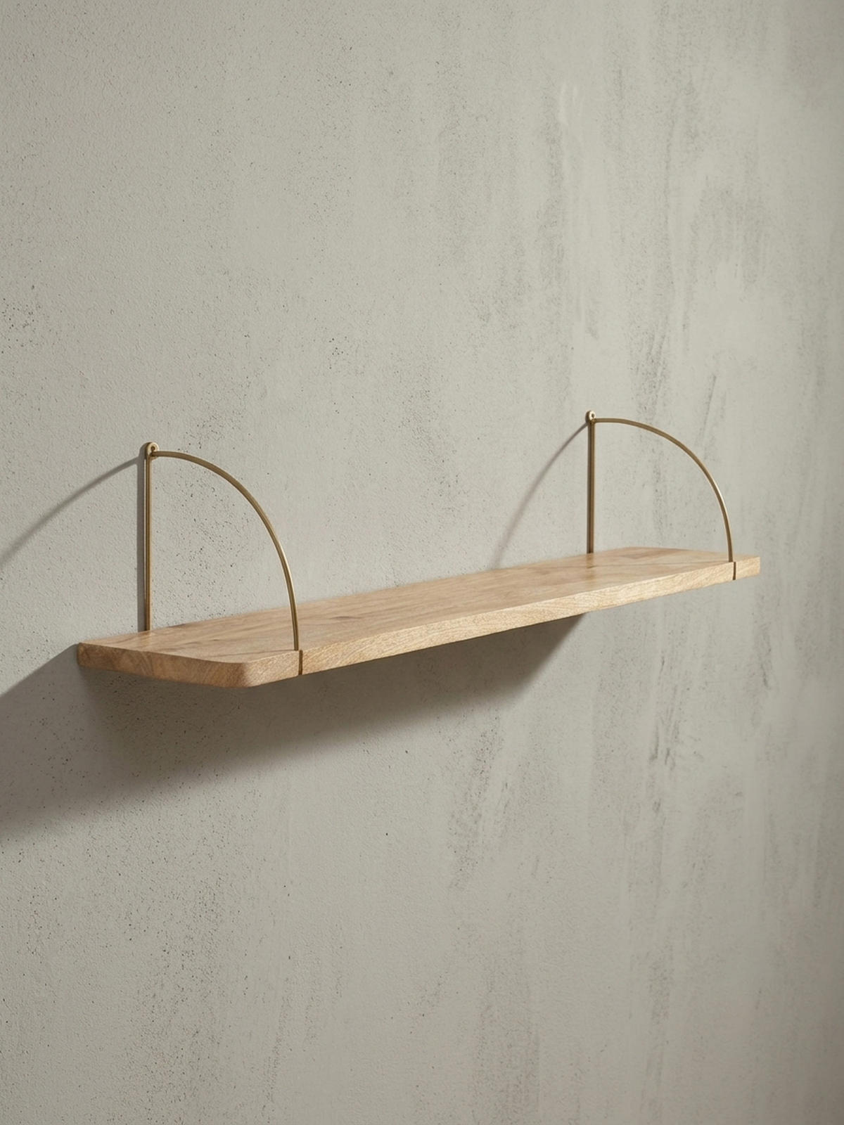 WANDREGAL TEVERE Mango Massivholz Eisen Industrial, Beige 120x22x25 cm - Beige, Holz/Metall (120/25/22cm) - KADIMA DESIGN