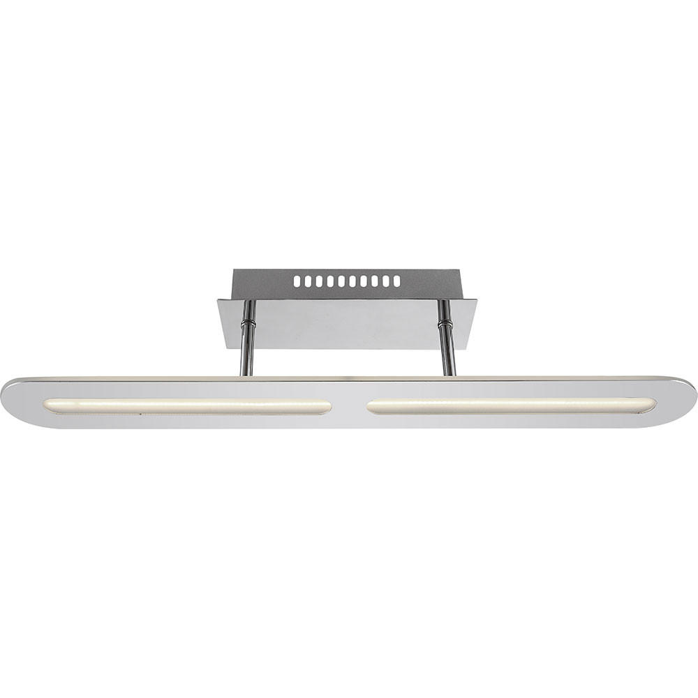 LED DECKENLEUCHTE FRIULI Silber Metall - Silberfarben, Metall (60/8/13cm) - Globo Lighting