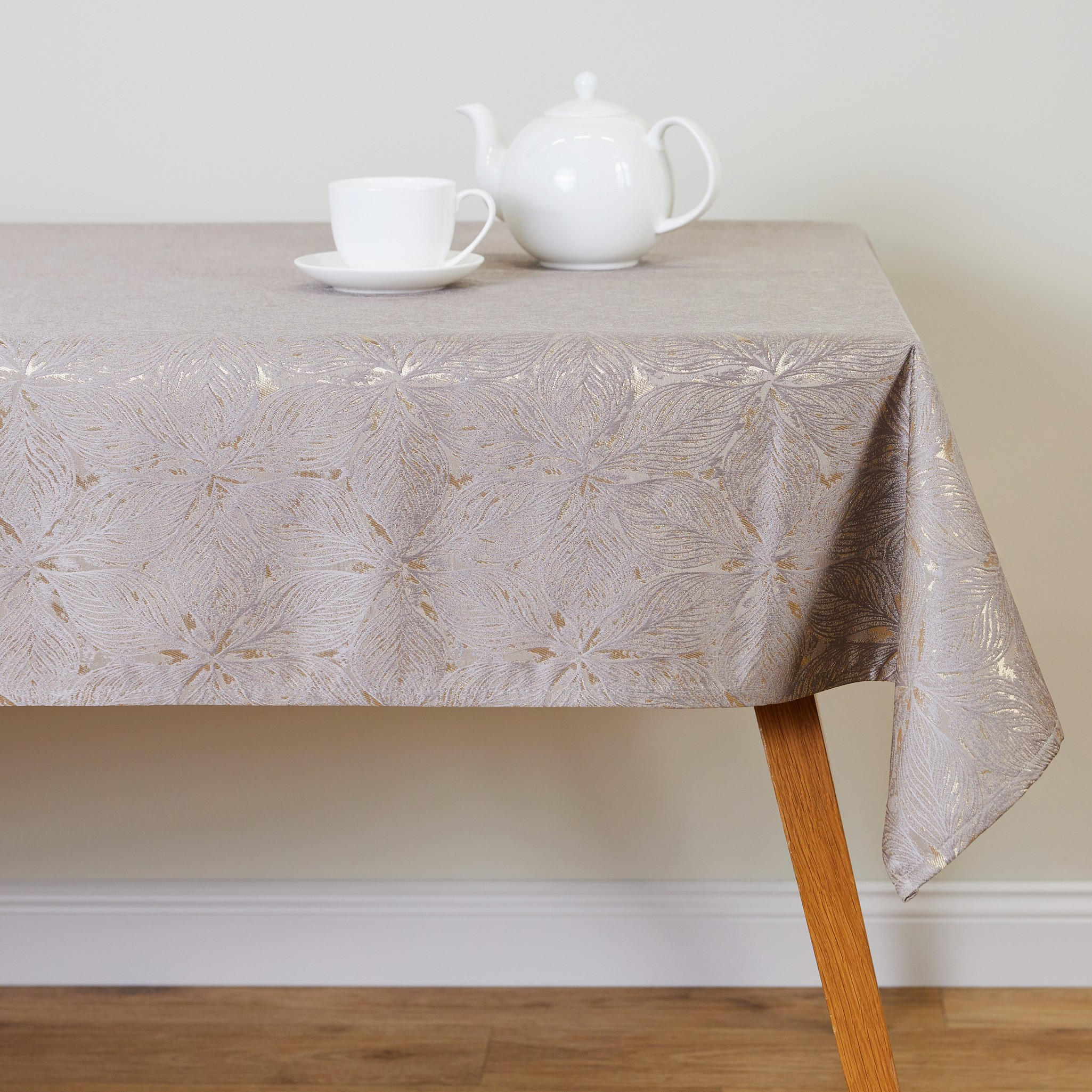 TISCHDECKE Redena - Beige, Textil (180/130/1cm) - home&you