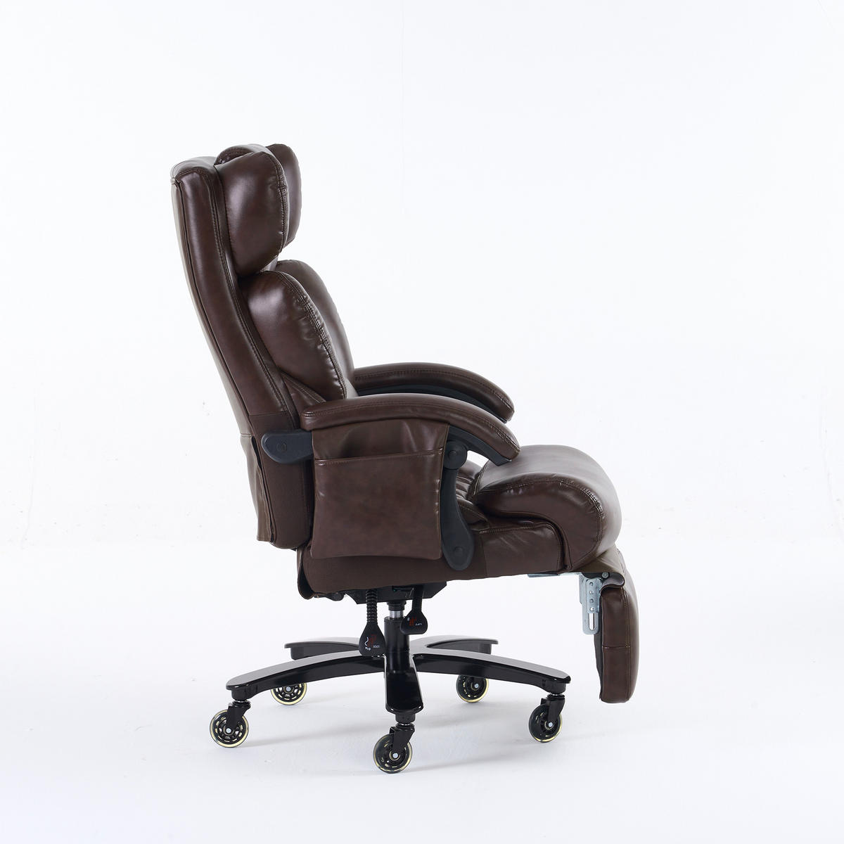 BÜROSTUHL Braun 88/70/112.5 cm mit Massagefunktion - Braun, Metall (88/112.5/70cm) - PANGIVO