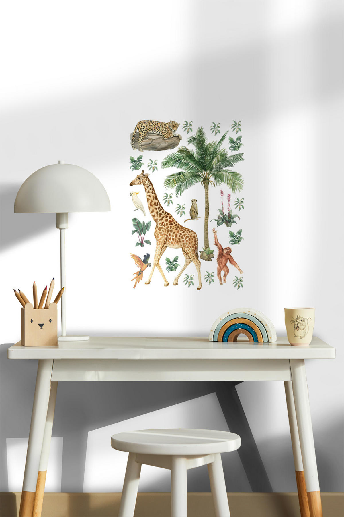 WANDTATTOO Dschungeltiere 65 x 42.5 cm - Multicolor, Papier (65/42.5/42.5cm) - Sanders & Sanders