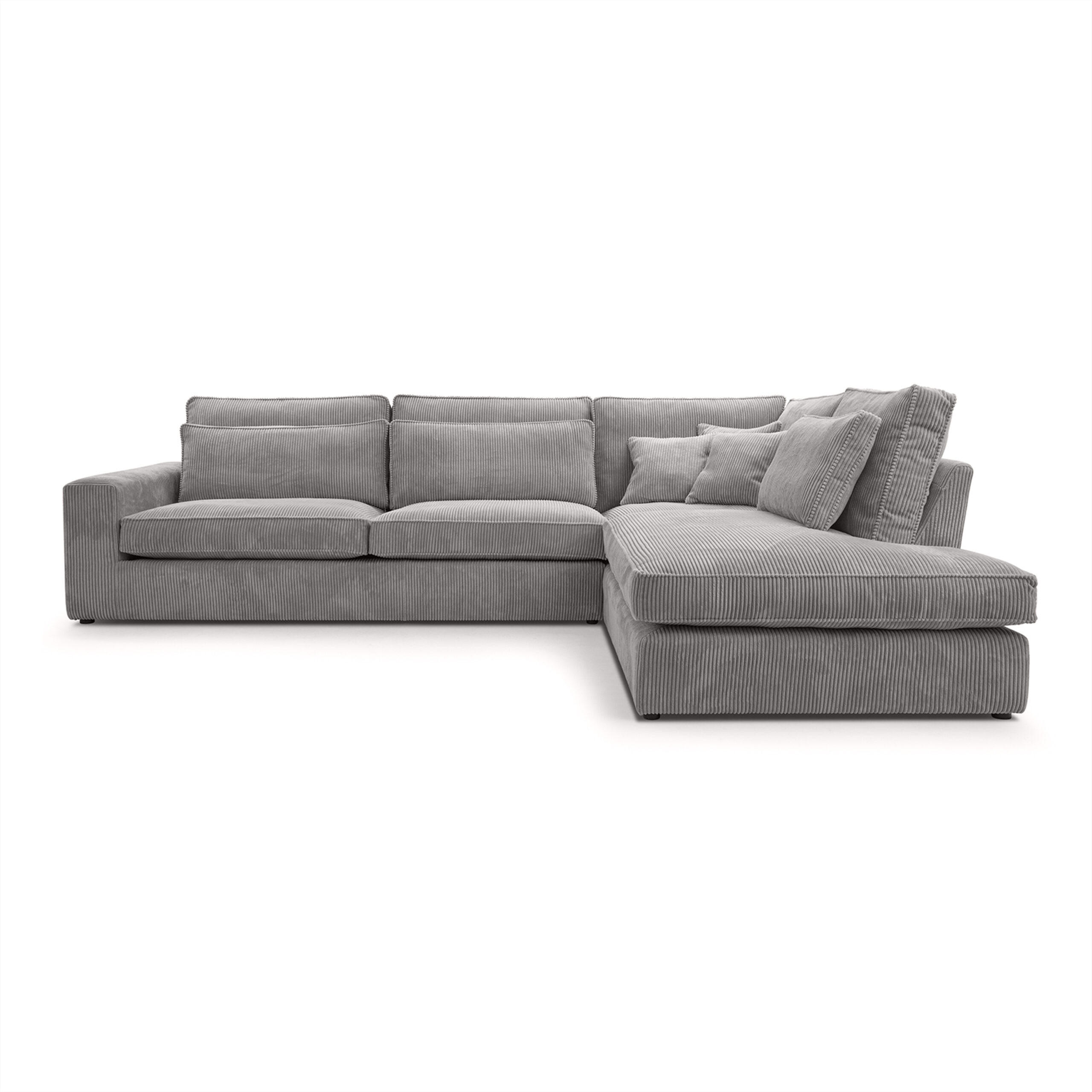 ECKSOFA Eckcouch Monica L-form, Grau - Grau, Textil (224/314cm) - Fedve