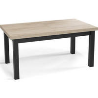 ESSTISCH Gemini rechteckig ausziehbar, Sonoma Eiche 160-210/90/78 cm - Schwarz/Braun, Holz/Holzwerkstoff (90/210/78cm) - WFL GROUP