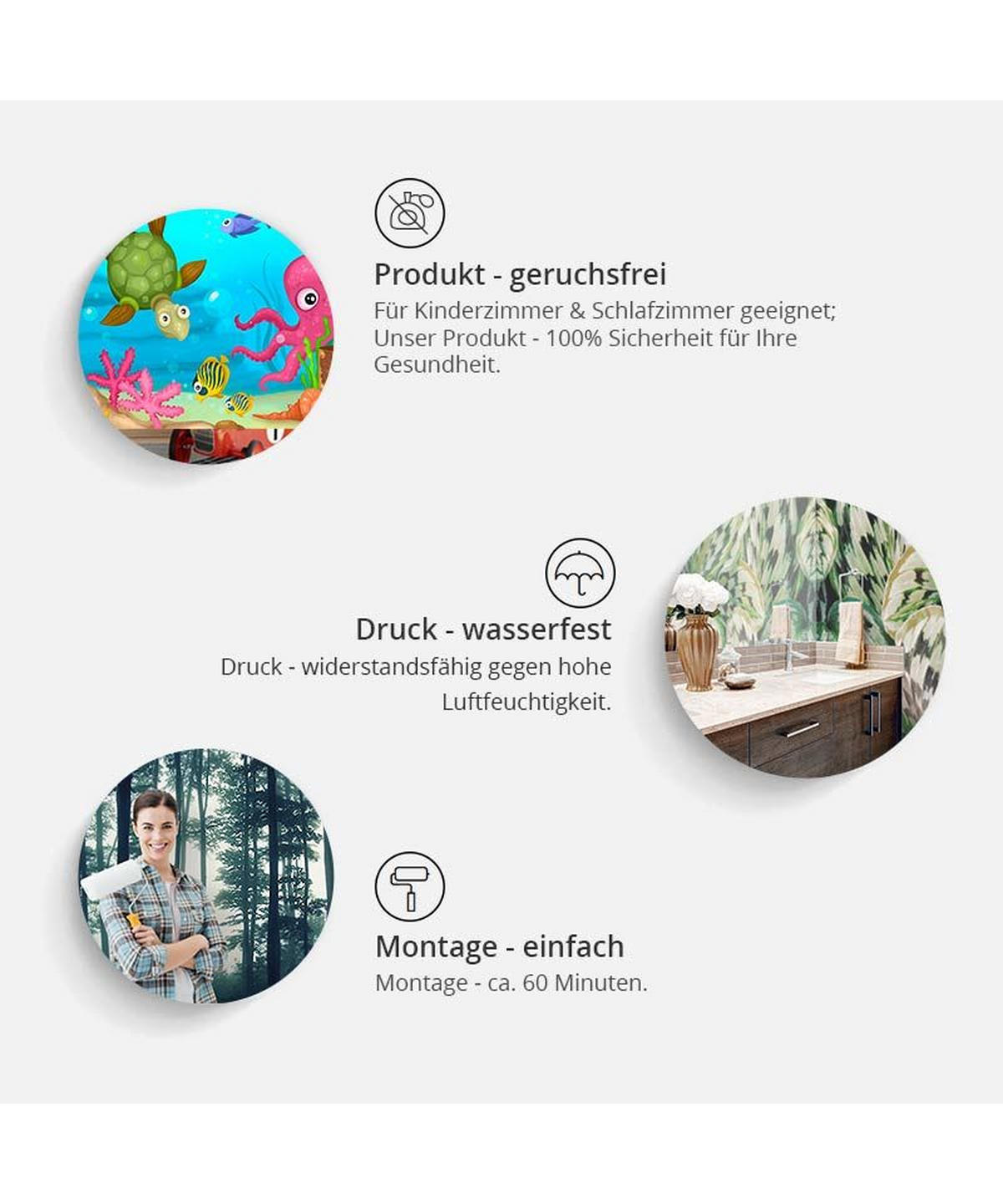 VLIESTAPETE Blau 150/105 cm - Blau/Grün, Textil (150/105cm) - KUNSTLOFT