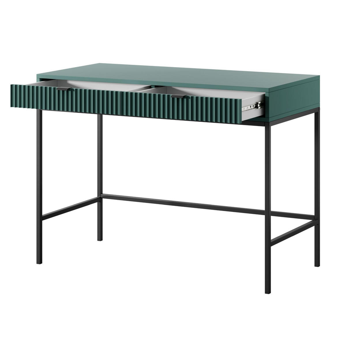 KONSOLENTISCH Vellore Grün / Schwarz 104 cm - Schwarz/Grün, Holzwerkstoff/Metall (50/104/77cm) - Selsey