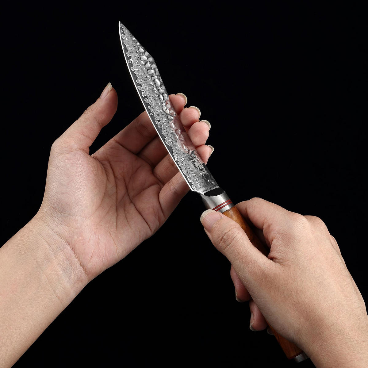 STEAKMESSER 12 cm - Braun, Holz/Metall (34cm) - Zayiko