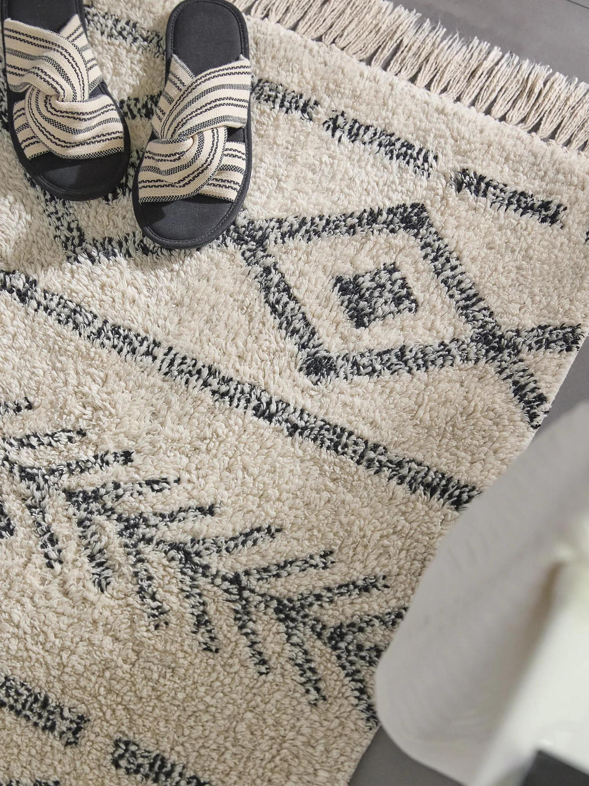 KOPALNIŠKA preproga Naomi kremna 50x80 cm - krem, tekstil/naravni materiali (50/80cm) - benuta Nest