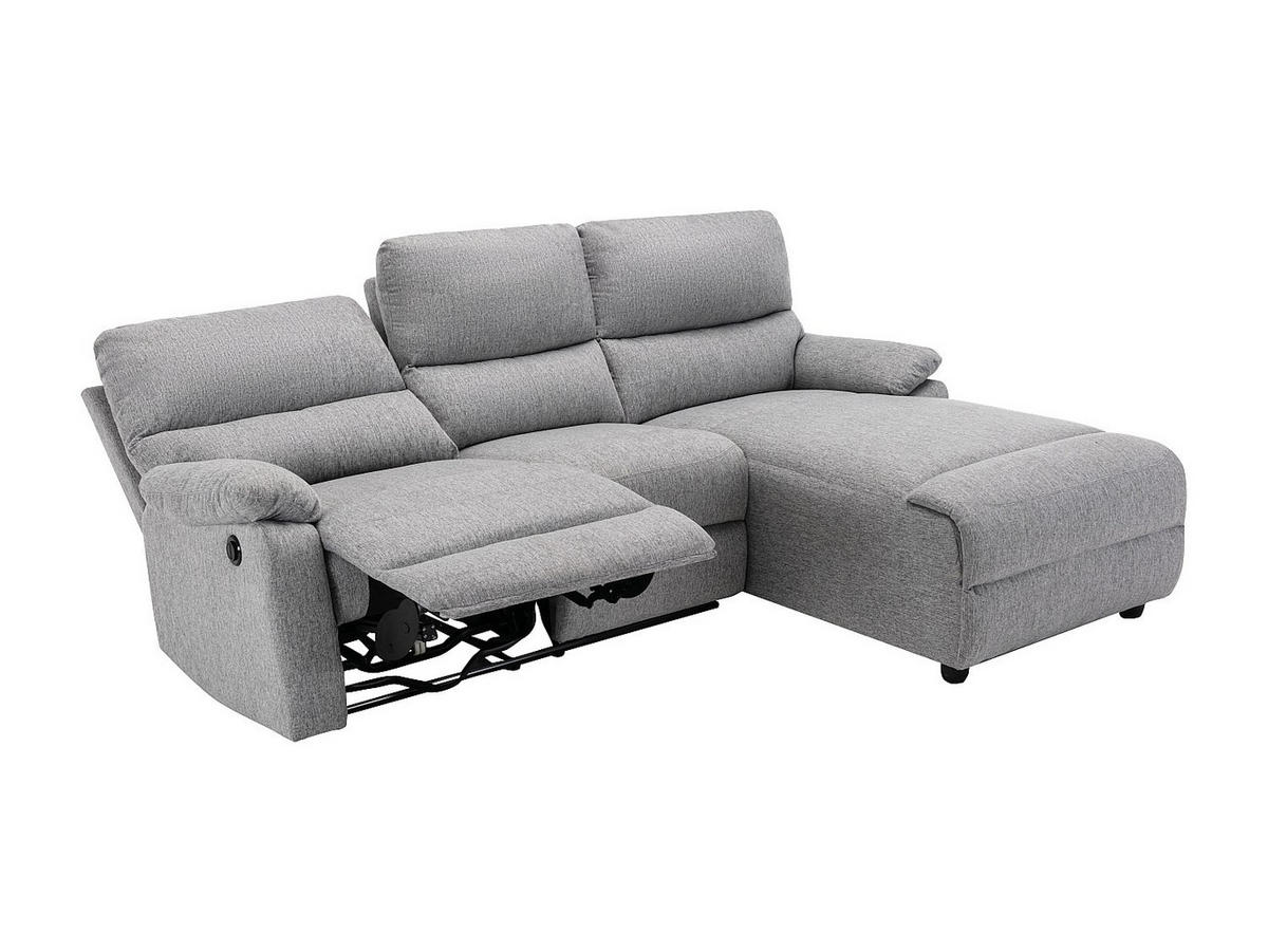 RELAXSOFA - 4 Personen - stoff - hellgrau Lunano - Hellgrau, Kunststoff/Textil (234/98/170cm) - Vente-Unique