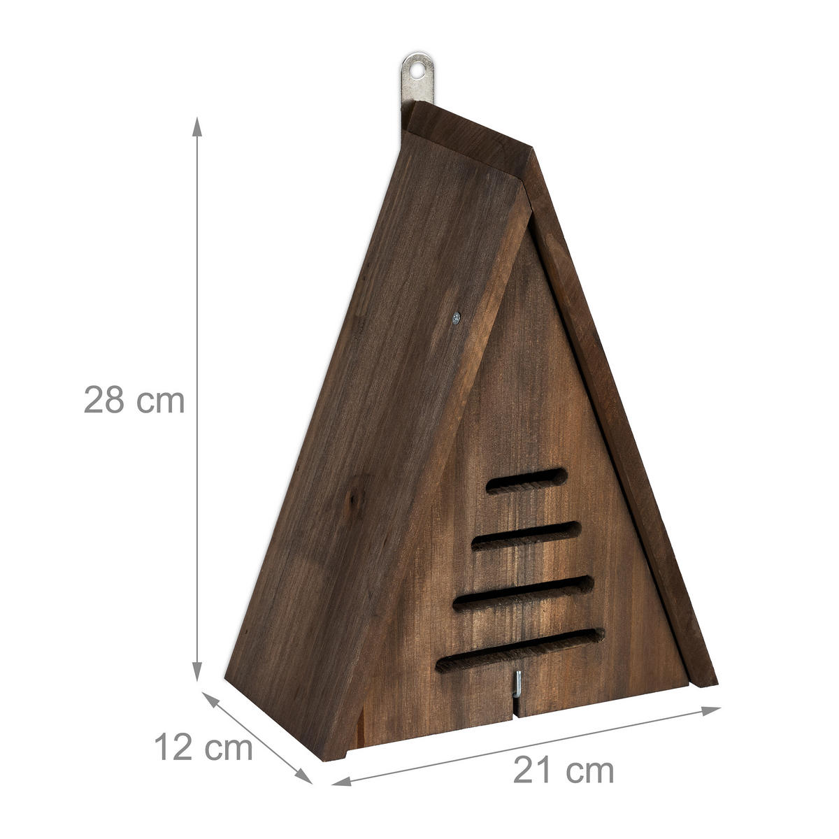 MARIENKÄFERHAUS - Braun, Holz (21/28/12cm) - Relaxdays