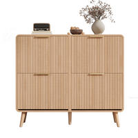 SCHUHSCHRANK Holzoptik für 18–24 Paar Schuhe - Naturfarben, Holzwerkstoff (105/90/24cm) - FLIEKS