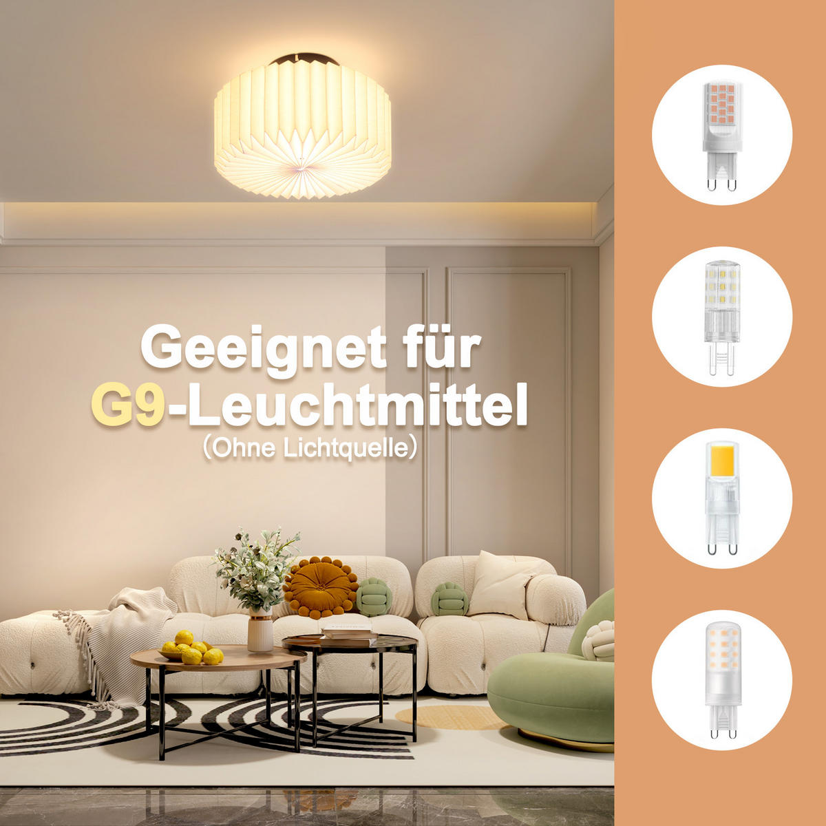 DECKENLEUCHTE 24/17/24 cm - Weiß, Metall (24/24/17cm) - ZMH