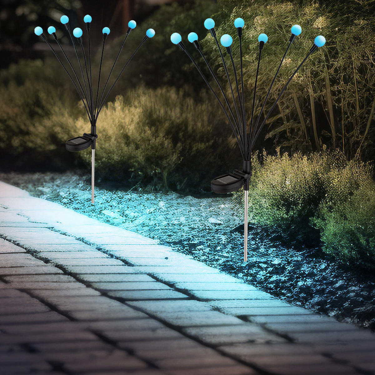 LED AUSSENLEUCHTE Edelstahl Schwarz RGB Farbwechsel - Schwarz, Metall (20/12/70cm) - Globo Lighting