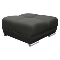 POLSTERHOCKER Logo - Anthrazit/Silberfarben, Holz/Kunststoff (90/45/90cm) - MIRJAN24