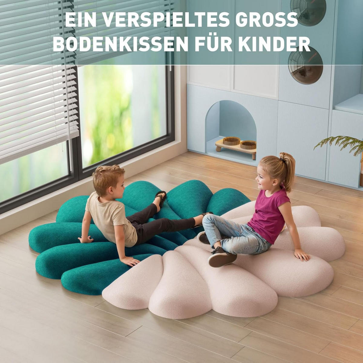 DEKOKISSEN SHELL Grüner - Dunkelgrün, Textil (90/150cm) - Vercart