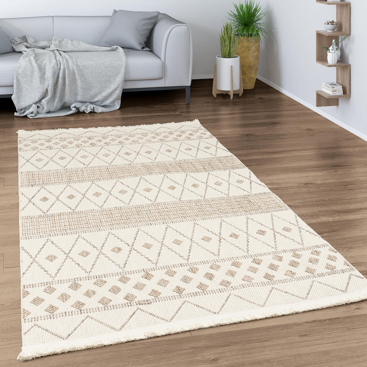 KURZFLORTEPPICH 240/340 cm Buckman 466 - Creme, Textil (240/340cm) - Paco Home