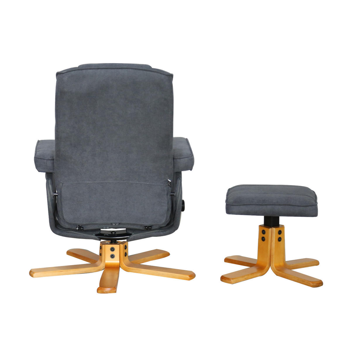 RELAXSESSEL CHARLES Stoffbezug Dunkelgrau - Anthrazit, Textil (75/95/68cm) - SVITA