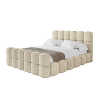 POLSTERBETT mit Bettkasten, Fußteil und Lattenrost, Bett mit Matratze H3/H4 - LEYA-Z 120x200 Beige - Ecru, Holzwerkstoff/Textil (120/200cm) - ALTDECOR