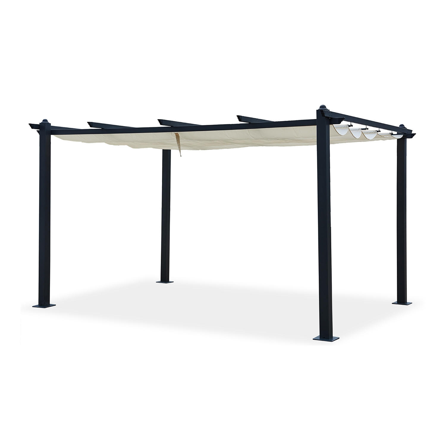 PERGOLA Nila Beige 3 x 4 m Aus Stoff - Beige, Metall (298/227/405cm) - Concept Usine