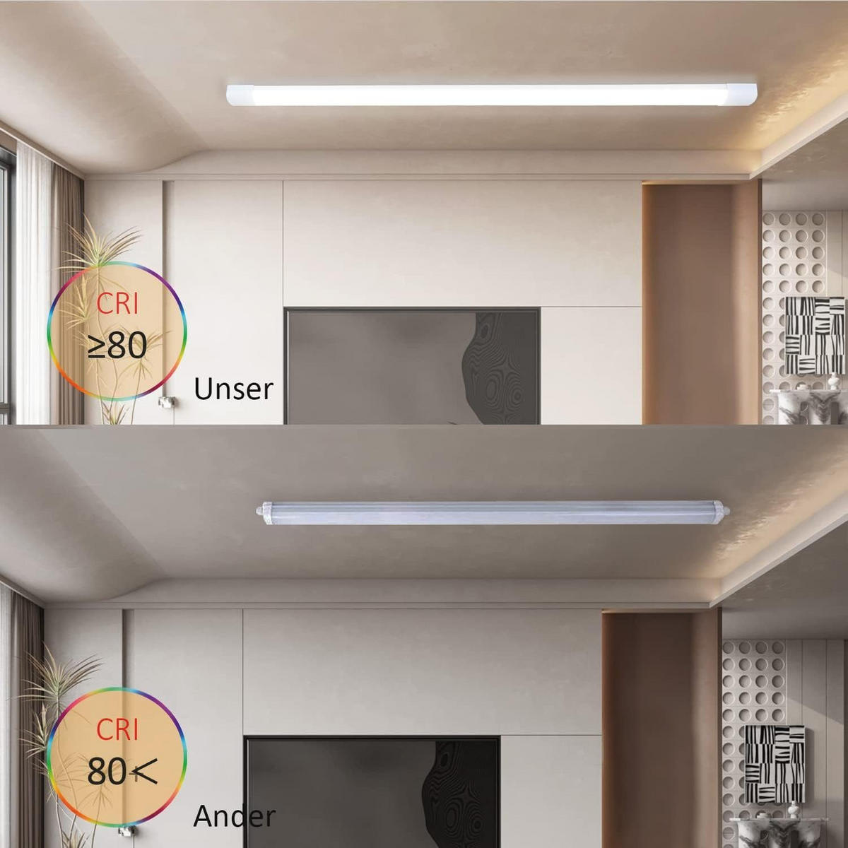 LED-DECKENLEUCHTE 120/5.7/2.6 cm - Weiß, Kunststoff (120/5.7/2.6cm) - Nettlife