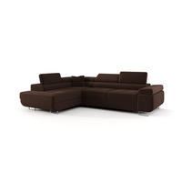 ECKSOFA Monaro Mit Schlaffunktion - Braun, Holzwerkstoff/Textil (275/202cm) - Fun Möbel