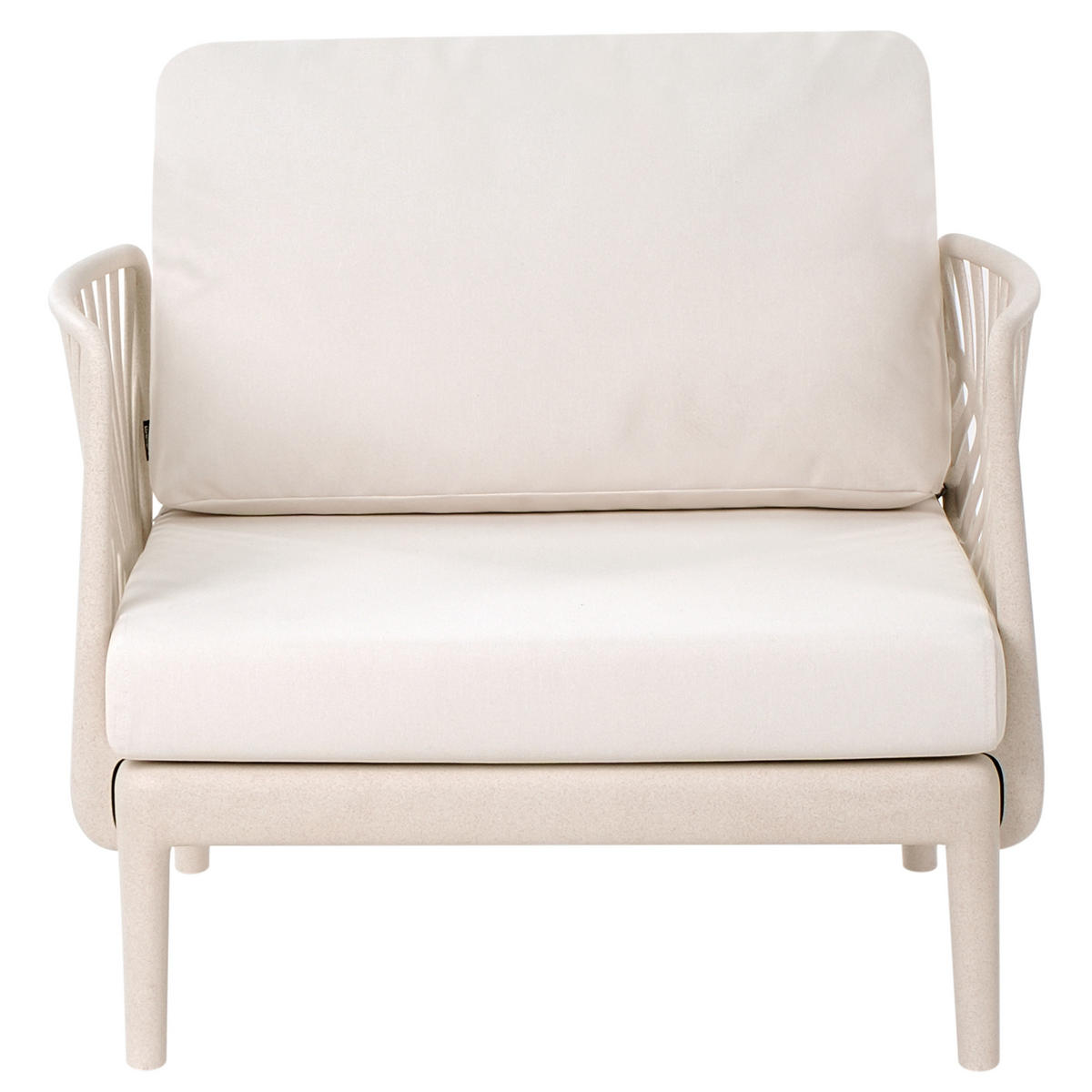 GARTENSESSEL Hellbeige Saturnia - Beige, Kunststoff (68/78/68cm) - Beliani