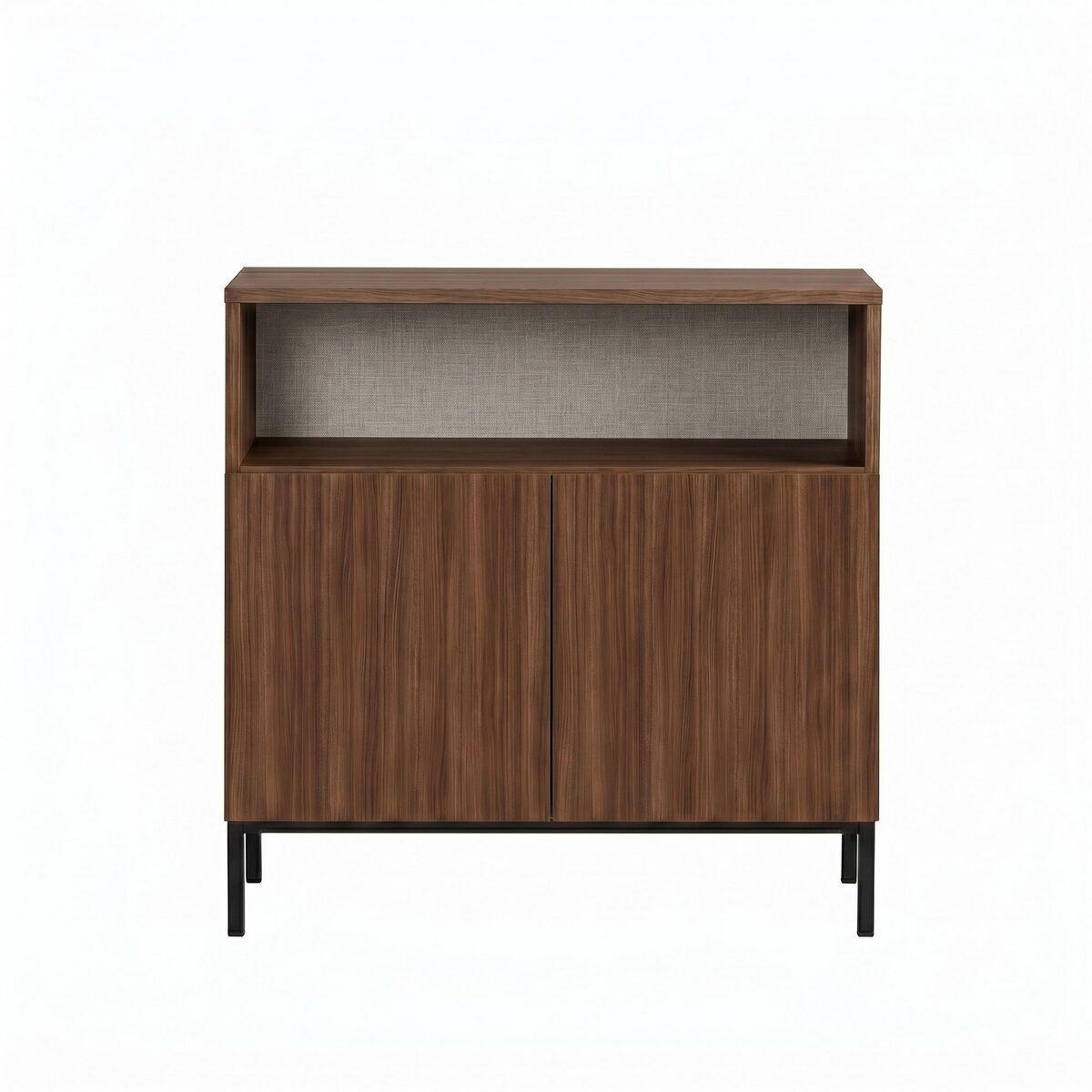 SIDEBOARD 2 Türen Fach Kaschmir- und Holzdekor 40/80/80 cm - Naturfarben, Holzwerkstoff (40/80/80cm) - Calicosy