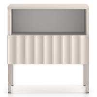 NACHTTISCH Derriva Hellbeige 50 cm - Ecru/Beige, Holzwerkstoff/Metall (50/53/35.2cm) - Selsey