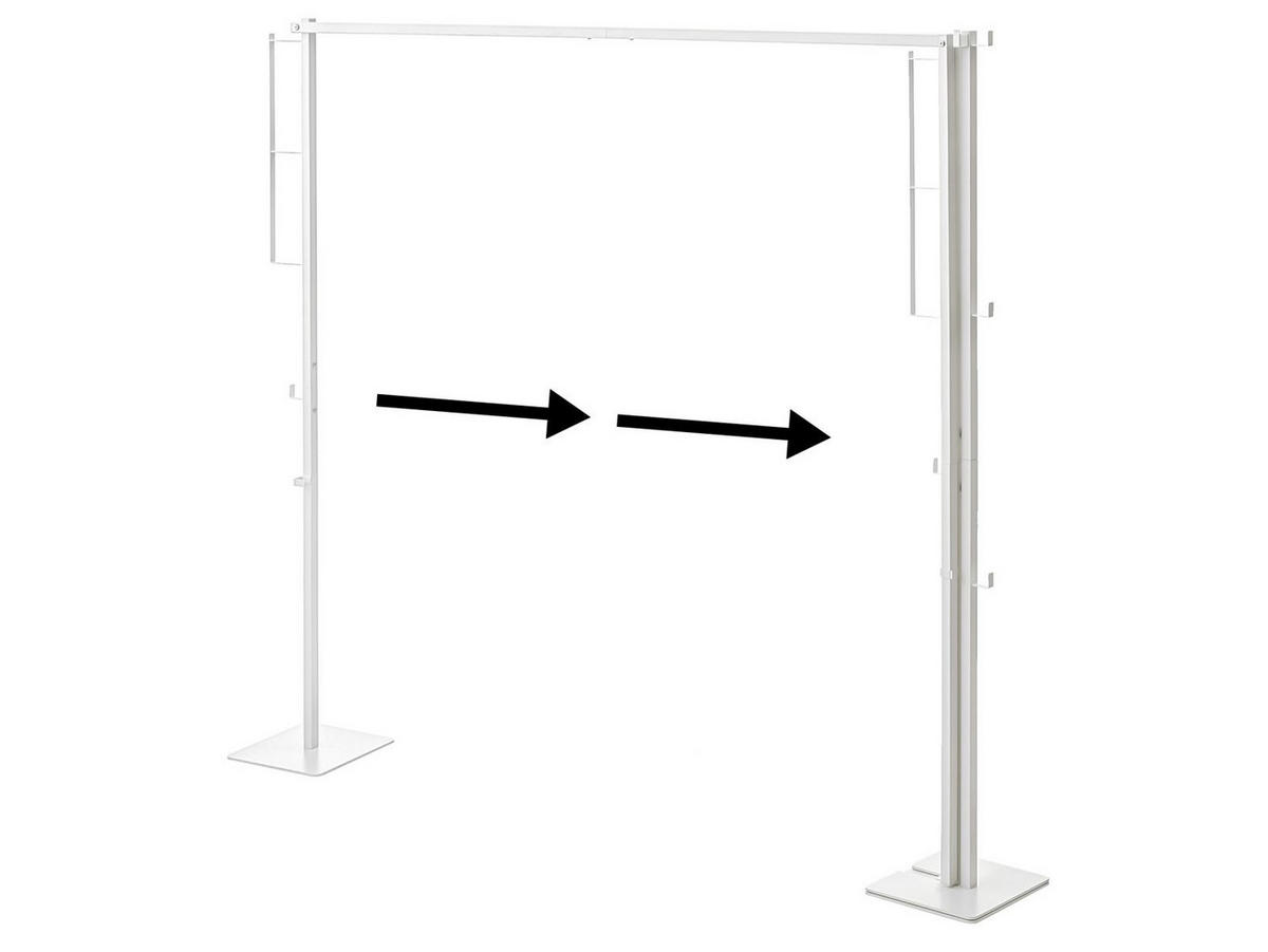 TROCKEN-KLEIDER-STÄNDER Tower weiß 175/160/25 cm - Weiß, Metall (175/160/25cm) - Yamazaki