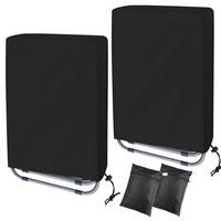SCHUTZHÜLLE für Klappstühle 2-teiliges Set 110 x 71 cm Schwarz - Schwarz, Textil (71/34/110cm)