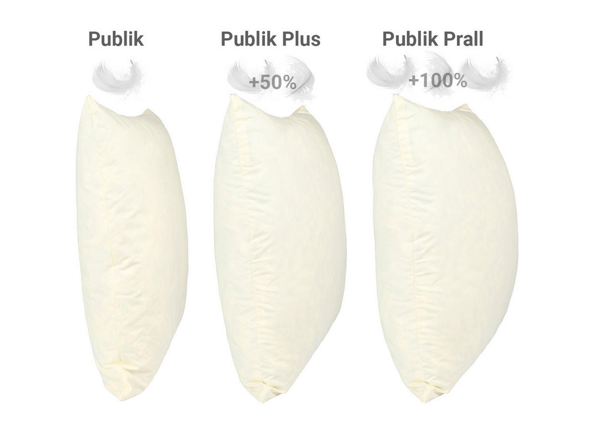 FEDERKISSEN PublikPlus 60/60 cm - Creme, Textil (60/60cm) - beties Heimtextil