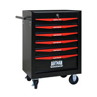 KOMBINATIONS-WERKZEUGSCHRANK – 6 Schubladen – 508 mm (20 Zoll) – Farbgebung: Schwarz und Rot - Multicolor, Metall (33/77.5/60cm) - DCA