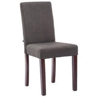 ESSZIMMERSTUHL Ines Stoff, Gestell Holz Cappuccino Dunkelgrau - Dunkelgrau/Cappuccino, Holz/Textil (41/91/47cm) - TPFLiving
