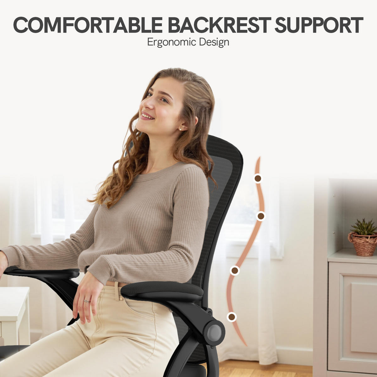 DREHSTUHL Netzbespannung Sitzkomfort Schwarz - Schwarz, Metall (23/52/62cm) - Rattrix