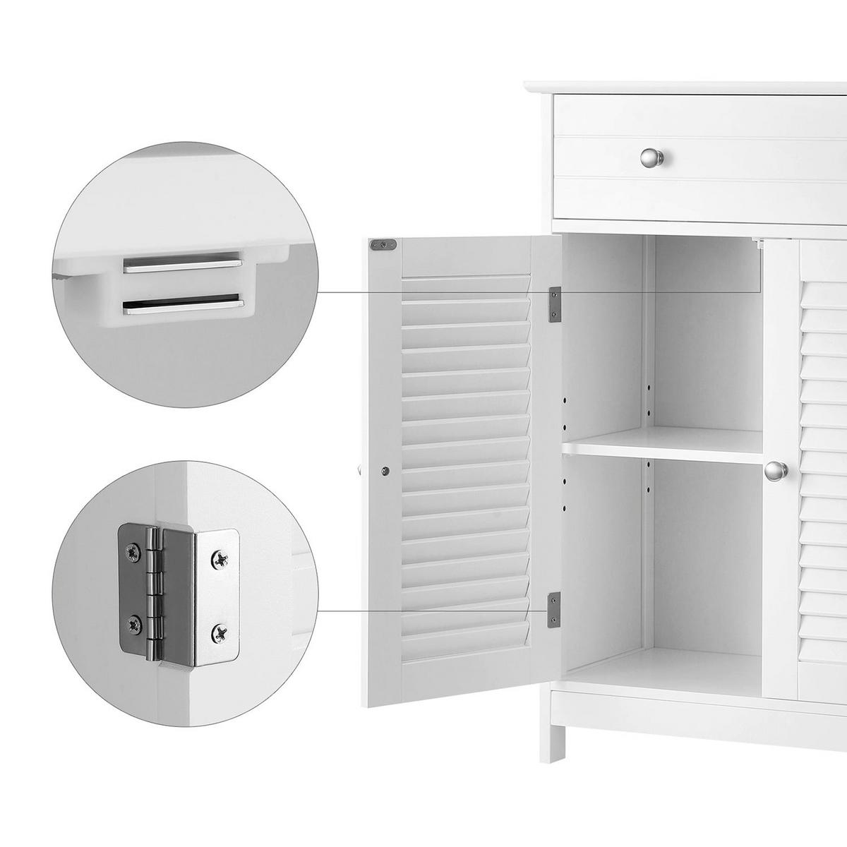 BADEZIMMERSCHRANK AUFBEWAHRUNGSSCHRANK - Weiß, Holzwerkstoff (30/80/60cm) - Hansiro