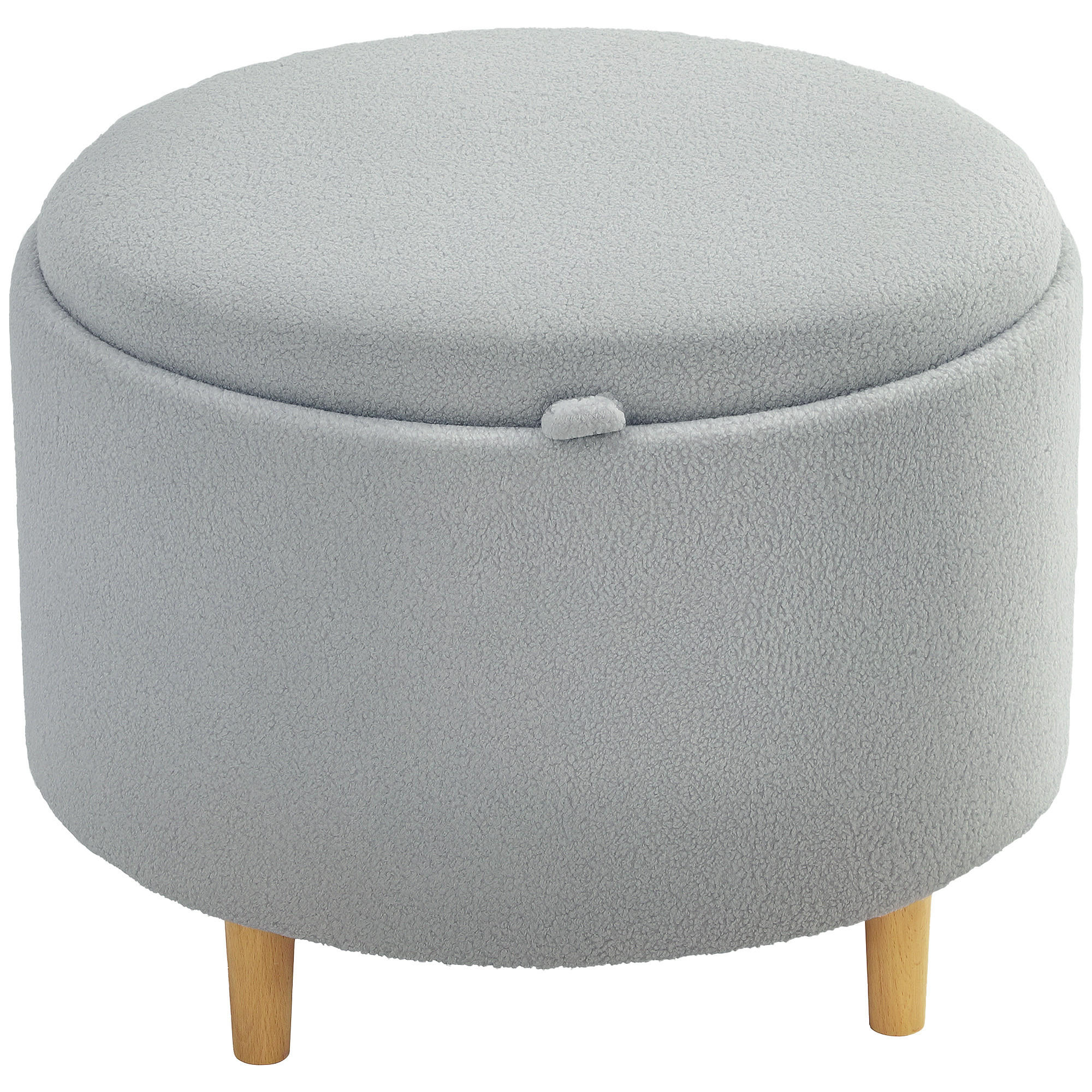 furnicato Polsterhocker Grau 56x42x56 cm
